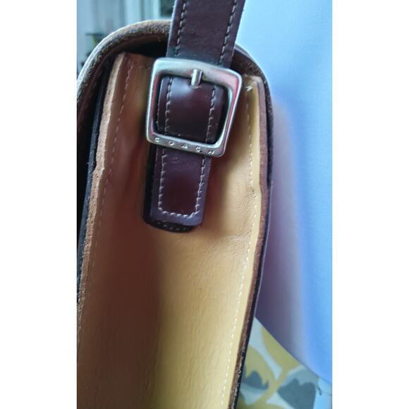 Vintage Coach Monterey flap crossbody bag tan leather timeless minimalist chic - Picture 4 of 12